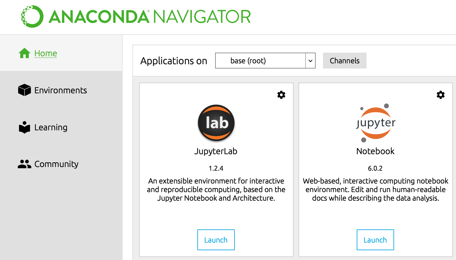 create a new environment in anaconda navigator